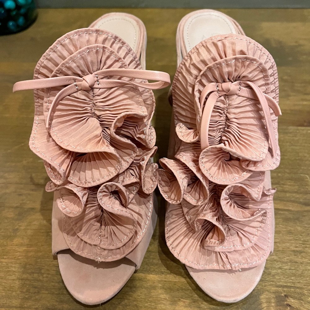 A.D & Daughters Blush Suede Heel